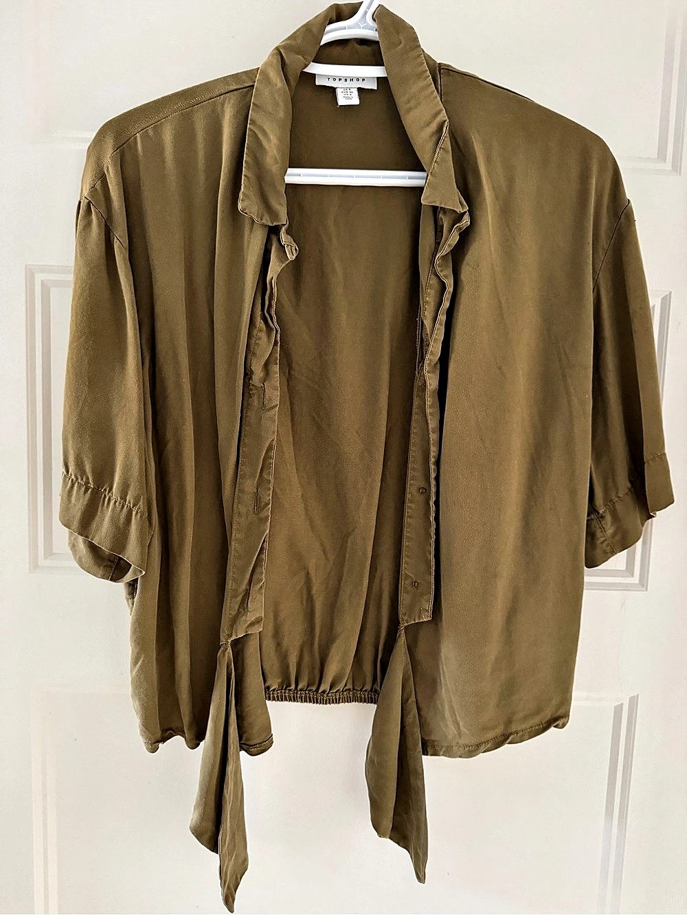 Topshop Utility Jacket in Olive Size 4